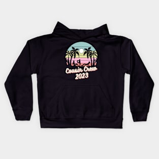 Cousin Crew 2023 Summer Vacation Beach Family Trip Kids Hoodie